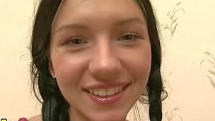 Lovely fledgling brunetee getting fucked firm in the ballsack
