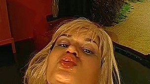 Delightful facial cumshot cum flow